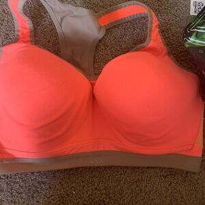 VSX Bright Coral and Gray Sports Bra